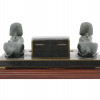 VINTAGE MAITLAND SMITH EGYPTIAN INKWELL DESK SET PIC-4