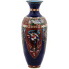 ANTIQUE JAPANESE MEIJI CLOISONNE ROOSTER VASE PIC-1