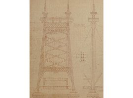 ANTIQUE QUEENSBORO BRIDGE ENGINEER DRAWING