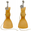 SPACE AGE YELLOW FROSTED GLASS CEILING LIGHTS PIC-2