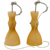 SPACE AGE YELLOW FROSTED GLASS CEILING LIGHTS PIC-3