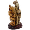 ANTIQUE CHINESE LI TIEGUAI AND GUANYIN SCULPTURE PIC-0