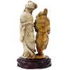 ANTIQUE CHINESE LI TIEGUAI AND GUANYIN SCULPTURE PIC-3