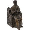 ANTIQUE GRAND TOUR ST. PETER ENTHRONED BRONZE PIC-0