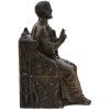 ANTIQUE GRAND TOUR ST. PETER ENTHRONED BRONZE PIC-1