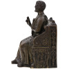 ANTIQUE GRAND TOUR ST. PETER ENTHRONED BRONZE PIC-3