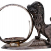 ANTIQUE SILVER POCKET WATCH DESK STAND WITH LION PIC-3