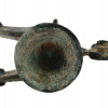 ANTIQUE ISLAMIC DOUBLE WICKED BRONZE OIL LAMP PIC-8