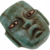 PRE COLUMBIAN OLMEC HAND CARVED JADE FACE MASK PIC-0