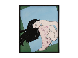 OIL ON CANVAS PAINTING SUSAN AFTER PATRICK NAGEL