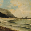 ANTIQUE MARINE PAINTING BY WILLIAM WILSON COWELL PIC-1