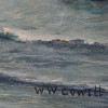 ANTIQUE MARINE PAINTING BY WILLIAM WILSON COWELL PIC-2