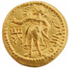 ANCIENT KUSHAN EMPIRE HUVISHKA GOLD COIN DINAR PIC-1