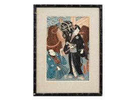 UTAGAWA KUNISADA ANTIQUE JAPANESE WOODBLOCK