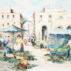 IMPRESSIONIST ITALIAN CITYSCAPE OIL PAINTING SIGNED PIC-1