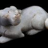 CHINESE HAND CARVED JADE FIGURINE AMULET OF DOG PIC-0