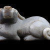 CHINESE HAND CARVED JADE FIGURINE AMULET OF DOG PIC-1