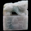 ANTIQUE CHINESE DOG HAND CARVED WHITE JADE SEAL PIC-2