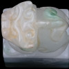 ANTIQUE CHINESE DOG HAND CARVED WHITE JADE SEAL PIC-4