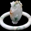 CHINESE CARVED JADE BANGLE BRACELET VASE PENDANT PIC-0