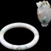 CHINESE CARVED JADE BANGLE BRACELET VASE PENDANT PIC-1