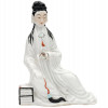 ANTIQUE CHINESE GUANYIN GLAZED PORCELAIN FIGURE PIC-1