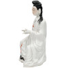 ANTIQUE CHINESE GUANYIN GLAZED PORCELAIN FIGURE PIC-2