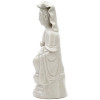 ANTIQUE BLANC DE CHINE PORCELAIN GUANYIN FIGURE PIC-3