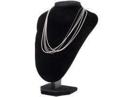 COLLECTION OF STERLING SILVER LINK CHAIN NECKLACES