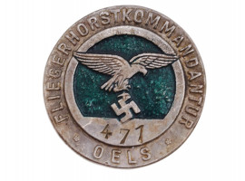 WWII NAZI GERMAN AIR BASE COMMAND EMPLOYEE BADGE