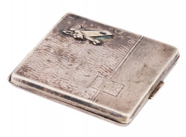 WWII NAZI GERMAN MONOGRAM LUFTWAFFE CIGARETTE CASE