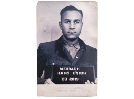 TRIAL PHOTO OF NAZI CAMP GUARD HANS ERICH MERBACH