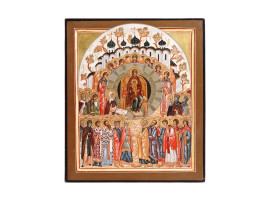 RUSSIAN ORTHODOX ALL CREATION REJOICES THEE ICON