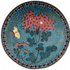 ANTIQUE MEIJI ERA JAPANESE CLOISONNE ENAMEL PLATE PIC-0