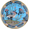 ANTIQUE MEIJI ERA JAPANESE CLOISONNE ENAMEL PLATE PIC-0