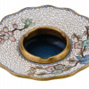 CHINESE MEIJI ERA CLOISONNE ENAMEL BRASS ASHTRAY PIC-1