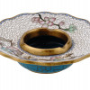 CHINESE MEIJI ERA CLOISONNE ENAMEL BRASS ASHTRAY PIC-0