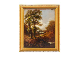 JOHN JOSEPH BARKER OF BATH ANTIQUE OIL PAINTING