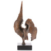 MID CENTURY BRUTALIST BRONZE SCULPTURE BY F RUSSO PIC-1