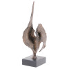 MID CENTURY BRUTALIST BRONZE SCULPTURE BY F RUSSO PIC-0