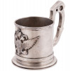 RUSSIAN IMPERIAL EAGLE SILVER TEA GLASS HOLDER PIC-0