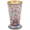 LARGE RUSSIAN 84 GILT SLVER CLOISONNE ENAMEL CUP PIC-0