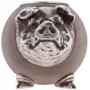 RUSSIAN 84 SILVER AND SANDSTONE PIG MATCH HOLDER PIC-1