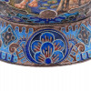 RUSSIAN 84 GILT SILVER AND CLOISONNE ENAMEL KOVSH PIC-9