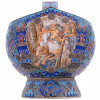 RUSSIAN 84 GILT SILVER AND CLOISONNE ENAMEL KOVSH PIC-1