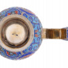 RUSSIAN 84 GILT SILVER AND CLOISONNE ENAMEL KOVSH PIC-6