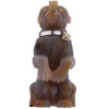 RUSSIAN HAND CARVED AGATE GOLD SILVER DOG FIGURE PIC-2