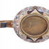 RUSSIAN 84 GILT SILVER AND CLOISONNE ENAMEL KOVSH PIC-6