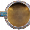 RUSSIAN 88 GILT SILVER AND CLOISONNE ENAMEL KOVSH PIC-5