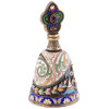 RUSSIAN 88 SILVER CLOISONNE ENAMEL PERFUME BOTTLE PIC-0